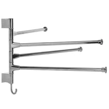 Load image into Gallery viewer, Order now mygift wall mounted stainless steel swivel towel bar 4 swing arm hand towel drying rack for bathroom and kitchen