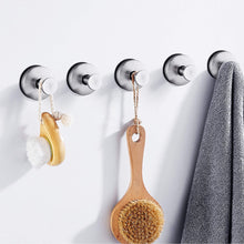 Load image into Gallery viewer, On amazon jomola 2pcs bathroom towel hook suction cup holder utility shower hooks hanger for towel storage kitchen utensil stainless steel vacuum suction cup hooks brushed finish