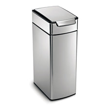 Load image into Gallery viewer, Great simplehuman 40 liter 10 6 gallon stainless steel slim touch bar kitchen trash can brushed stainless steel