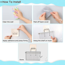 Load image into Gallery viewer, Discover the faayfian wall mounted 3 in 1 kitchen sponge holder stainless steel bathroom shelf storage organizer soap scrubbers holder dish cloth hanger bathroom shower caddy kitchen sink caddy