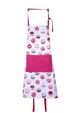 Load image into Gallery viewer, Purchase casa decors set of apron oven mitt pot holder pair of kitchen towels in a valentine cup cakes design made of 100 cotton eco friendly safe value pack and ideal gift set kitchen linen set