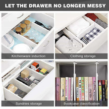 Load image into Gallery viewer, Latest favonian drawer dividers clothes divider multifunction dresser organizer spice organizers adjustable expandable rack for kitchen desk cabinet storage wardrobe clothing arrange 3 pcs pack