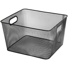 Load image into Gallery viewer, Kitchen ybm home household wire mesh open bin shelf storage basket organizer black for kitchen pantry cabinet fruits vegetables pantry items toys 1041s 12 12 10 x 9 x 6