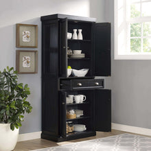 Load image into Gallery viewer, Shop for crosley furniture seaside kitchen pantry cabinet distressed black