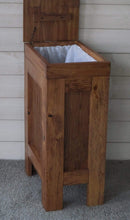 Load image into Gallery viewer, Select nice buffalowood shop rustic wood trash bin kitchen trash can wood trash can dog food storage container 13 gallon recycle bin early american stain with metal knob