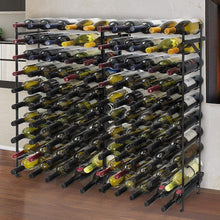Load image into Gallery viewer, Discover the best sorbus display rack large capacity wobble free shelves storage stand for bar basement wine cellar kitchen dining room etc black height 40 100 bottle