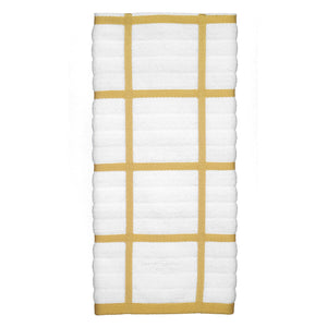 Discover the all clad textiles 100 percent combed terry loop cotton kitchen towel oversized highly absorbent and anti microbial 17 inch by 30 inch checked dijon yellow